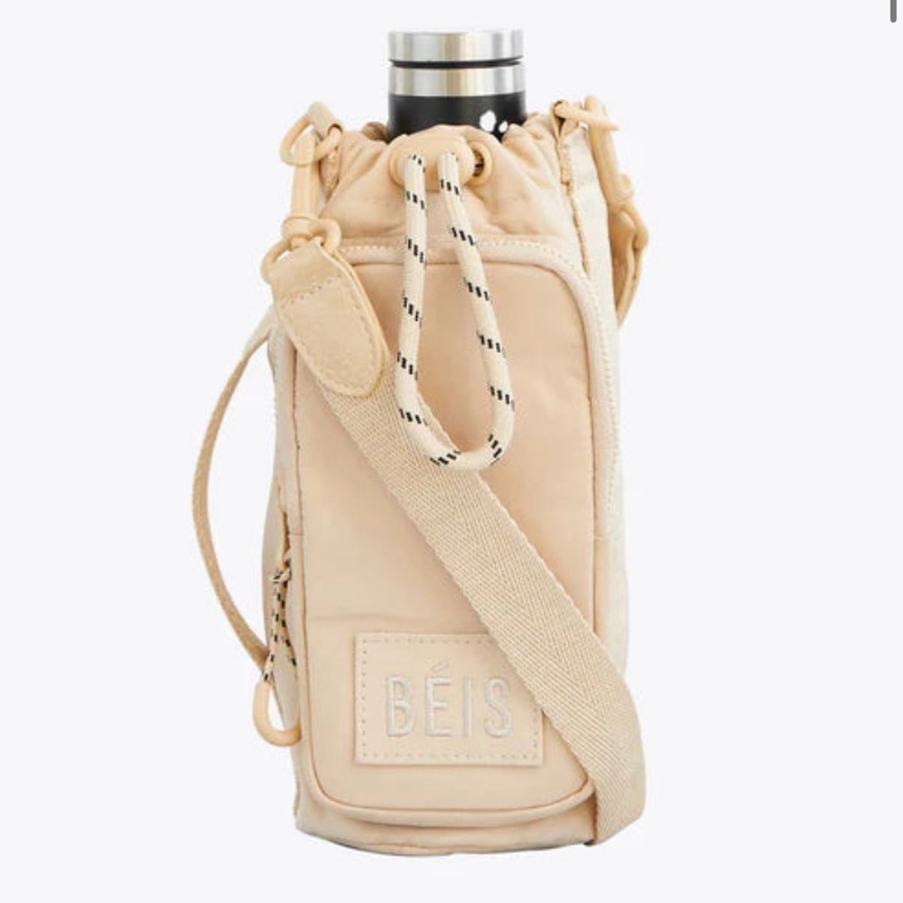 BEIS Water Bottle Sling in Beige